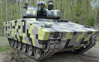 This Lynx is painted in Rheinmetall's striking digital camouflage scheme - Ukrainian KF41s will most likely have a more subdued finish