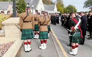 Veterans joined serving soldiers in saying farewell to the battalion's Colours which had been presented by Queen Elizabeth II in 2011 (Picture: BFBS Scotland)