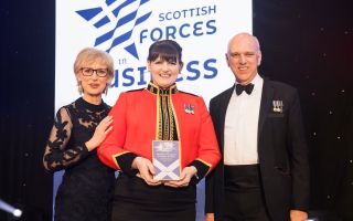 121225 Stephanie Grieve won Military Values in Business Award 2025 Scottish Forces in Business Awards CREDIT Forces in Business Awards