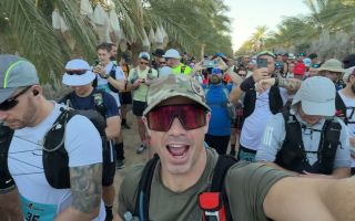 The former Army officer was all smiles at the start line, but he confessed that quickly wore off 