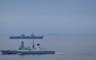 HMS Duncan alongside HMS Prince of Wales before Exercise Dynamic Mongoose (Picture: HMS Duncan X)