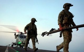 Royal Marine sniper team on drug operation in the Gulf