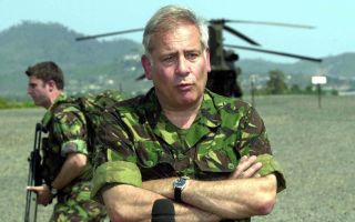 Lord Guthrie had a long, distinguished and active career, seen here in Freetown in Sierra Leone as British forces arrived in the region
