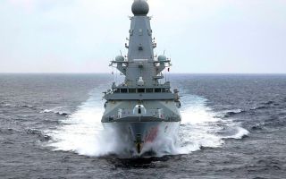 HMS Dragon in the eastern Mediterranean