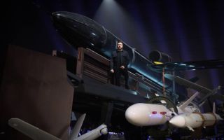 President Zelensky pictured at the Defence Industry Worker Day