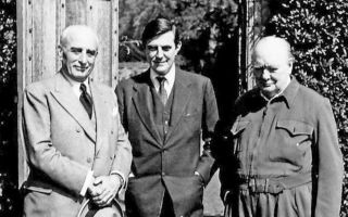 Mr Churchill hosted US Envoy Joseph Davies and Ambassador John Winant at Chequers in 1945