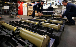 The LMM is known as the Martlet in Royal Navy service, being deployed on warships and Wildcat helicopters, which can carry up to 20 of the missiles (Picture: MOD)