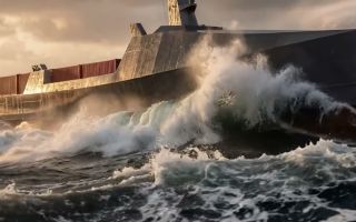 This CGI impression shows how the new Liberty-class autonomous cargo ship will look