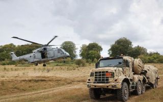 Roughly 40 personnel used Ex Green Reminder 2, which lasted for four days, to provide tactical forward refuelling points to Merlin Mk4s (Picture: Royal Navy)
