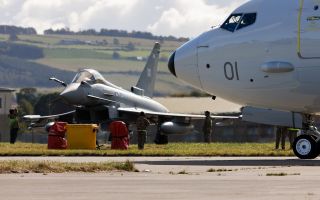 The Typhoon Air Wing also exercised its ability to deploy aircraft away from their main operating bases (Picture: RAF)