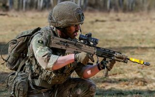 This soldier from 2nd Battalion, The Royal Anglian Regiment is armed with the SA80 L85A3 - the final iteration of a rifle that entered service back in 1985
