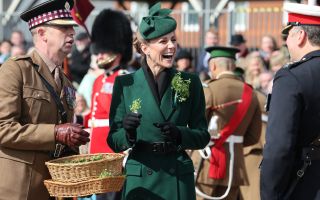 Princess of Wales at 1st Battalion Irish Guards St Patrick's Day parade