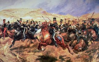 The Charge of the Light Brigade, painted in 1894 by Richard Caton Woodville Jr, has become one of the iconic visual representations of the famous charge at the Battle of Balaclava in 1854 (Picture: Alamy)