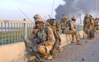 Soldiers pictured during the 2003 invasion of Iraq (Picture: BFBS)