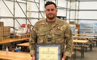 Flight Lieutenant Kay McBride, from the Contract Management Team, said Cpl White had been pivotal in feeding RAF Akrotiri (Picture: BFBS)
