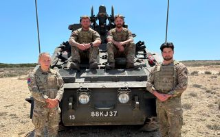 Typhoons, F-35Bs and Wildcats are all patrolling the skies over Cyprus on the lookout for drones, while the Stormer does the same job from the ground (Picture: BFBS)