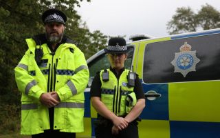 Charlotte Lancaster and Paul Enbom from the Catterick Neighbourhood Policing Team 