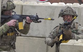The infanteers of 1 Lancs exclusively used French weapons during the exercise