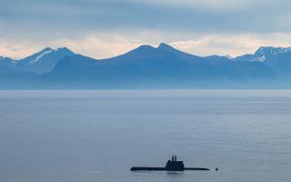 A Nato submarine, operating with HMS Prince of Wales, takes part in Exercise Dynamic Mongoose 26 - the alliance's premier anti-submarine warfare exercise in the High North and North Atlantic