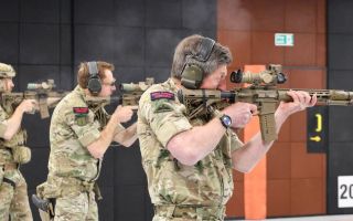 General Sir Gwyn Jenkins gets some range time with the KS-1