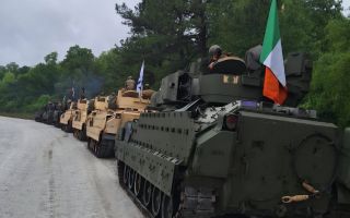 Irish army team Shamrock 1 managed to win the competition after two weeks' training - the vehicle has been in US service for 45 years (Picture: Irish army)