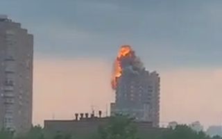 The drone strikes have meant that Moscow's inhabitants are getting a taste of the Ukraine war (Picture: Russian social media)