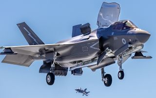 Two F-35Bs were scrambled from HMS Prince of Wales to intercept and see off the Russian navy interloper (Picture: MOD)