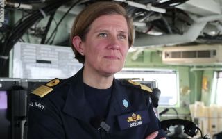 SNMG1 is led by one of the Royal Navy's top senior officers: Commodore Maryla Ingham (Picture: BFBS)