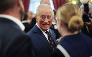 King and Queen hold receptio for HMS Prince of Wales' crew