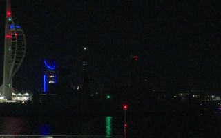 HMS Duncan departs Portsmouth harbour for Operation Firecrest (Picture: BFBS)