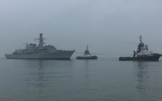 Last year, HMS Iron Duke tracked Russian ships in the English Channel (Picture: BFBS)