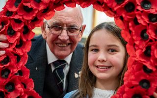 Peter Meagre is a beneficiary of the charity, while Ava Mitchell is its youngest volunteer (Picture: Poppyscotland)