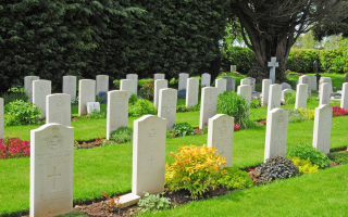200326 Commonwealth War Graves Commission war graves at St Andrews Church in Tangmere, West Sussex NO REUSE Image ID CPW284 CREDIT Lesley Pardoe