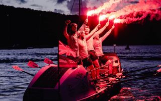 HMS Oardacious finish the World's Toughest Row CREDIT HMS