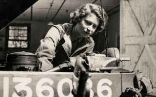 Princess Elizabeth training with the Auxiliary Territorial Service as a mechanic during the Second World War