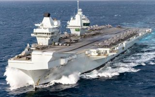 At one point in her deployment, HMS Prince of Wales's complement of F-35Bs was supplemented by some Lightnings from the Italian navy