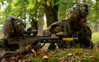Could you tell is these men are regulars or reservists? Neither could the enemy