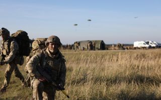 The drop involved around 570 soldiers (Picture: BFBS)