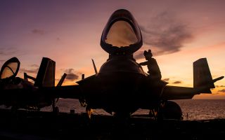 One of the US Navy F-35C Lightning IIs on board USS Abraham Lincoln took out the drone over the Arabian Sea