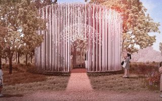 This artist's impression shows the memorial that will commemorate British and UK-based journalists and media workers who die while bearing witness to conflict