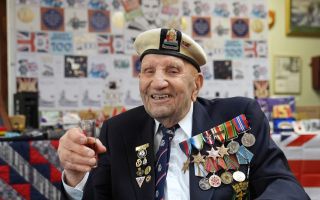 Veteran Dougie Shelley celebrated his 100th birthday in style