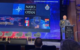 Air Chief of the Air Staff, Air Chief Marshal Sir Harv Smith announced the new squadron at the UK's first Space Power Conference (Picture: BFBS)