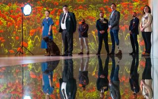 Veterans and their families whose lives have been reconstructed with the aid of the RBL gathered at Frameless (Picture: PA)