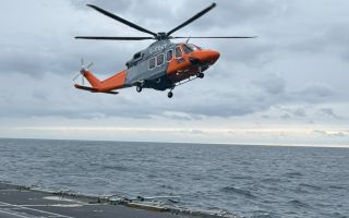 The civilian-operated AgustaWestland AW139 works in the Royal Navy's FOST - Fleet Operational Standards and Training (Picture: MOD)