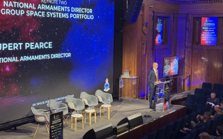 The National Armaments Director Rupert Pierce at first space power conference