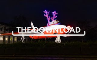 Hawker Hunter dressed up for Christmas