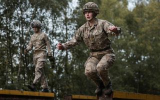 255 (Special Operations) Signal Squadron taking part in Battle PT during their Formation Day (Picture: MOD)