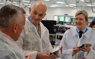 Surgeon General Major General Phil Carter and Air Marshal Claire Walton Chief Defence Medical tour NHS Blood Transfusion Centre 