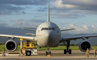 An RAF Voyager transported the UK International Search and Rescue team to Venezuela (Picture: MOD)
