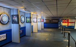 28022026 Phoenix Darts Club in Waterlooville set up for first ever Royal Navy Darts championship Credit Royal Navy Darts Association.jpg